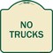 Signmission Designer Series Truck No Trucks, Tan & Green Heavy-Gauge Aluminum Sign, 18" x 18", TG-1818-22786 A-DES-TG-1818-22786 - alternate 1